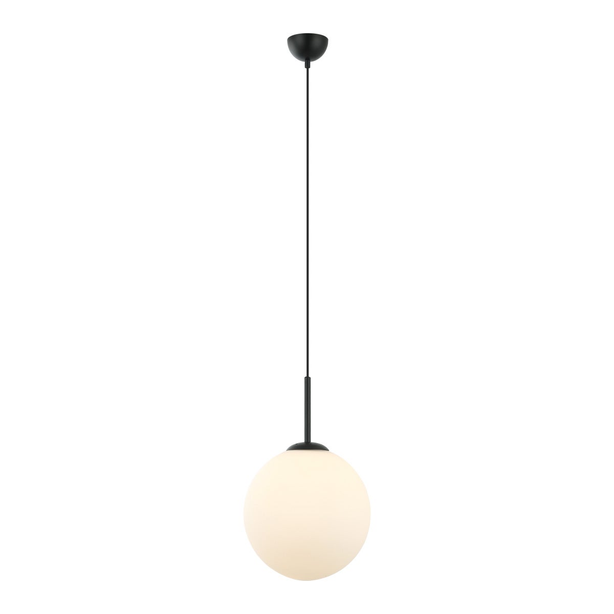 Lampa wisząca szklana kula Deore czarna 1xE27x40W szkło wym:123x30x30cm IP20 Italux