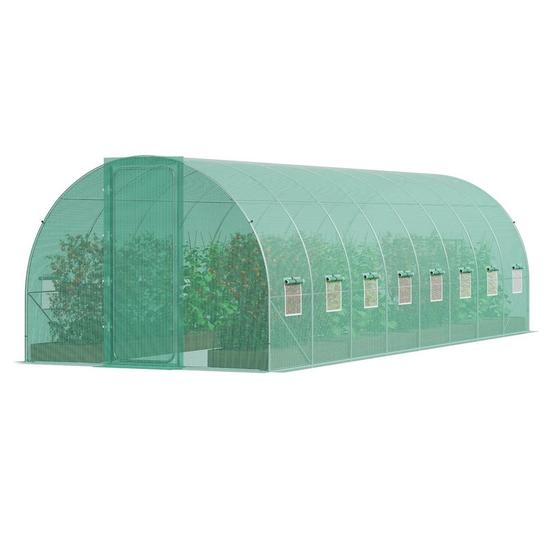 Tunel foliowy 8,3x2,9x2,3 m stal PE szklarnia z drzwiami i oknami