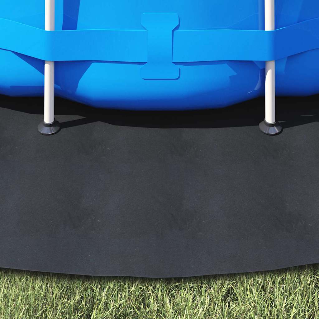 Maison Exclusive - Tapis de piscine Noir Ø 396 cm Tissu non tissé - 4