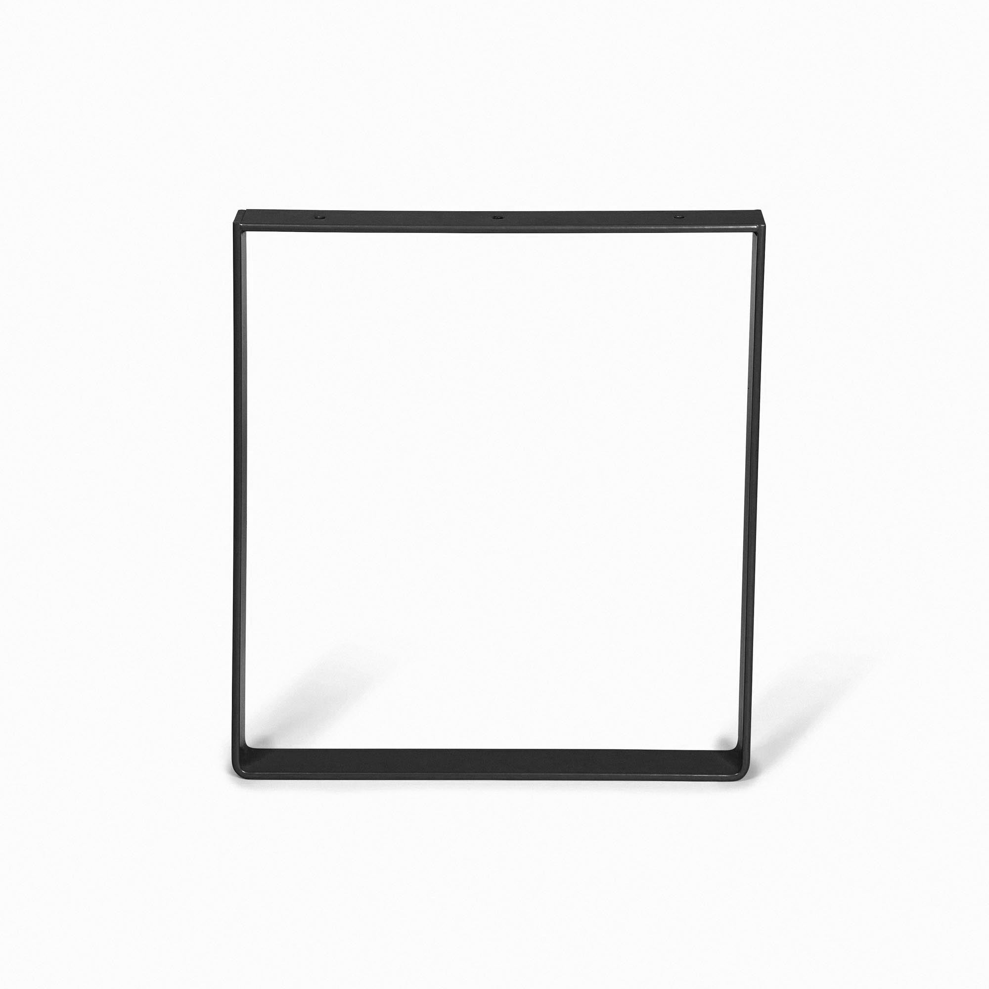 Pied meuble rectangle fixe acier mat noir, 40 cm - 9