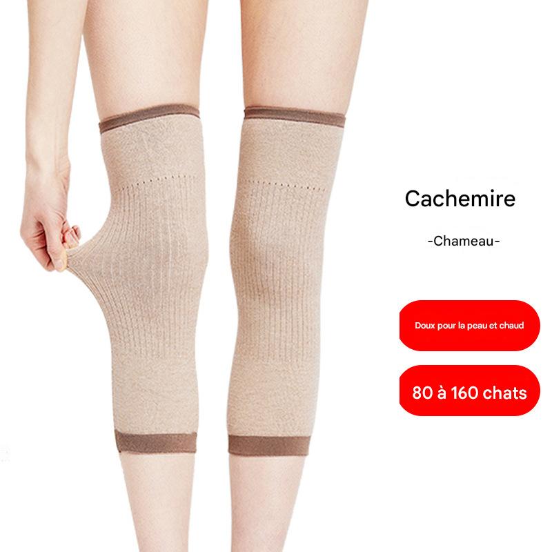 Protege Genoux Genouillères En Laine Cachemire Unisexe - Chaussettes Genoux Chaudes, élastiques, Antidérapantes | Pour Sport, Danse, Randonnée, Dormir
