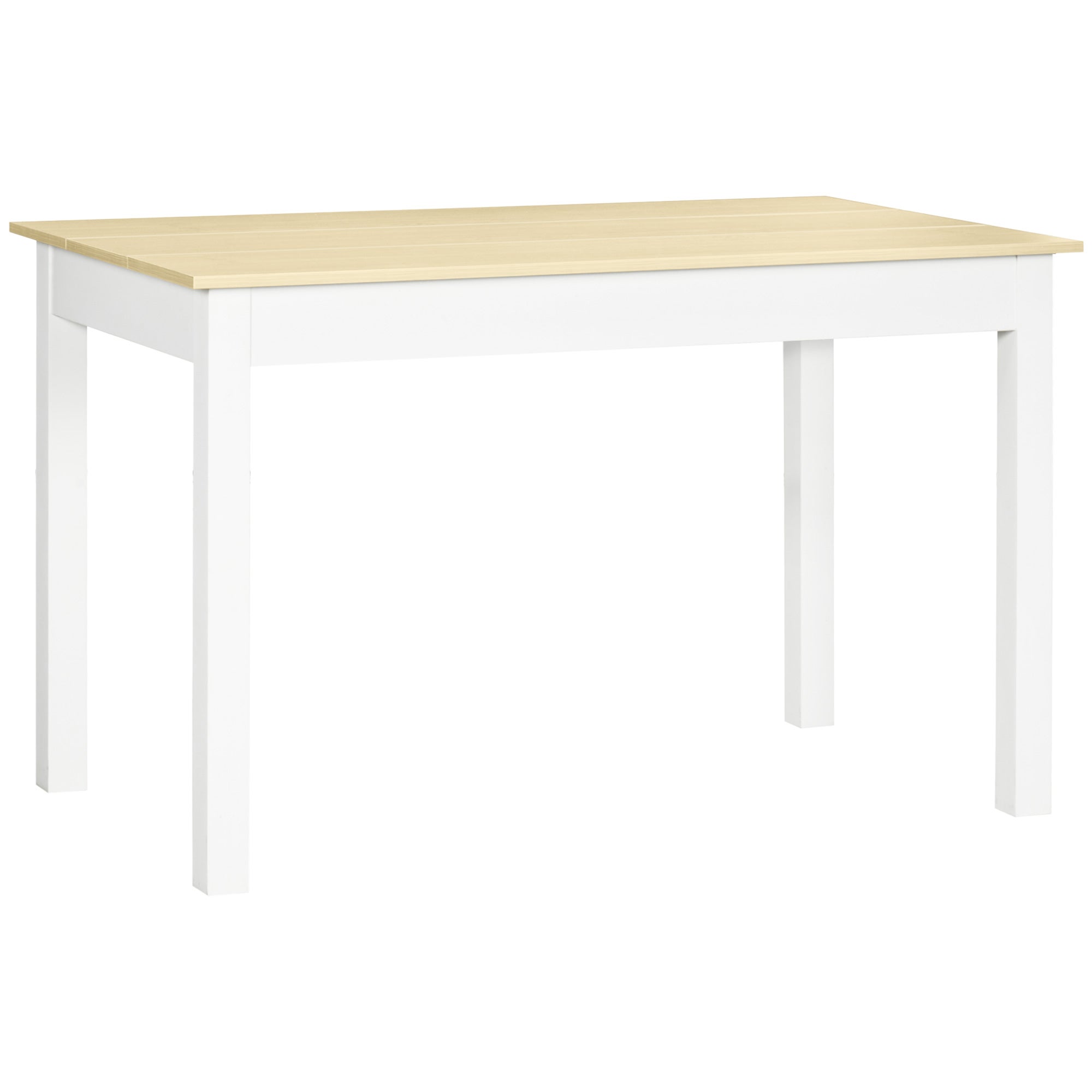 Mesa de comedor para 4-6 personas moderno homcom 119x70x75 cm roble
