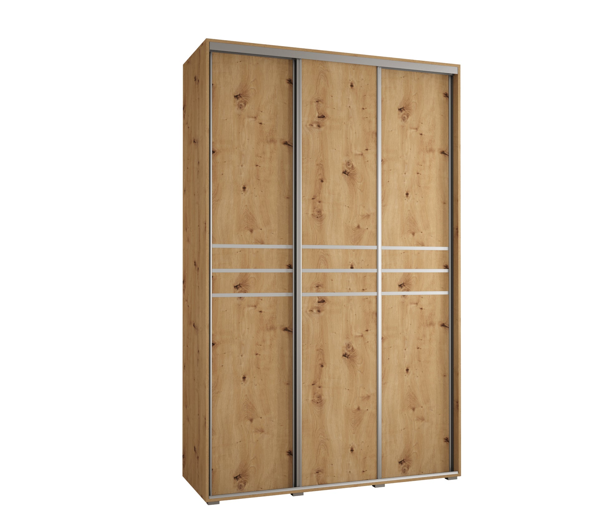Szafa przesuwna wysoka Davos 10 150 x 45 x 235,2 cm artisan + artisan + u. srebrny - Abiks Meble