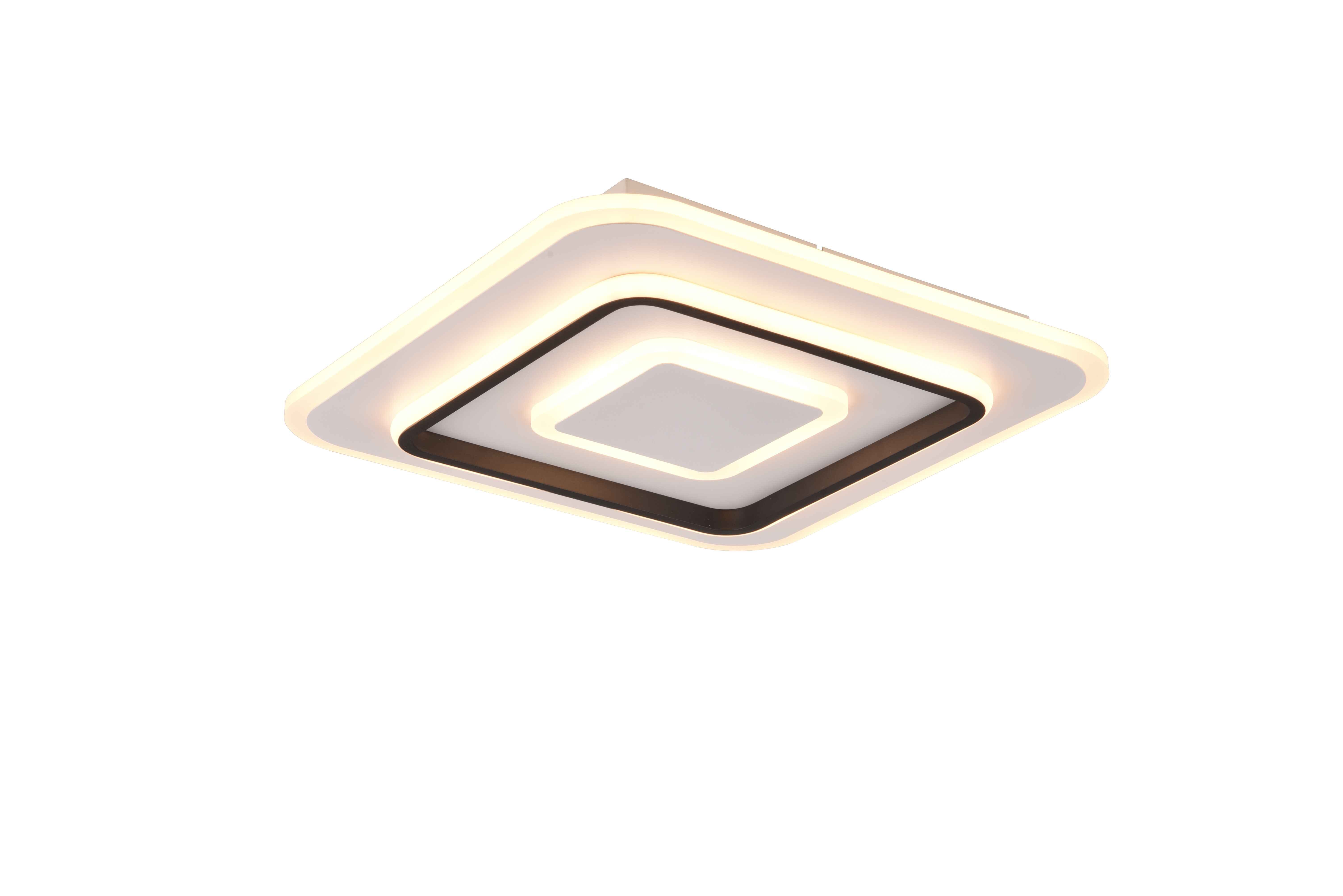 Plafon kwadratowy z pilotem JORA LED 46W Odcienie bieli 5400lm biało-czarny wym:6,5x39,5x39,5cm IP20 RL