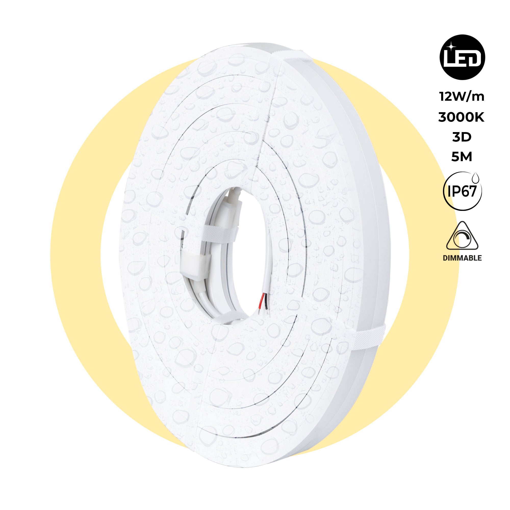 ETI-SL5180D : Ruban LED 220V Double 1300lm/mètre