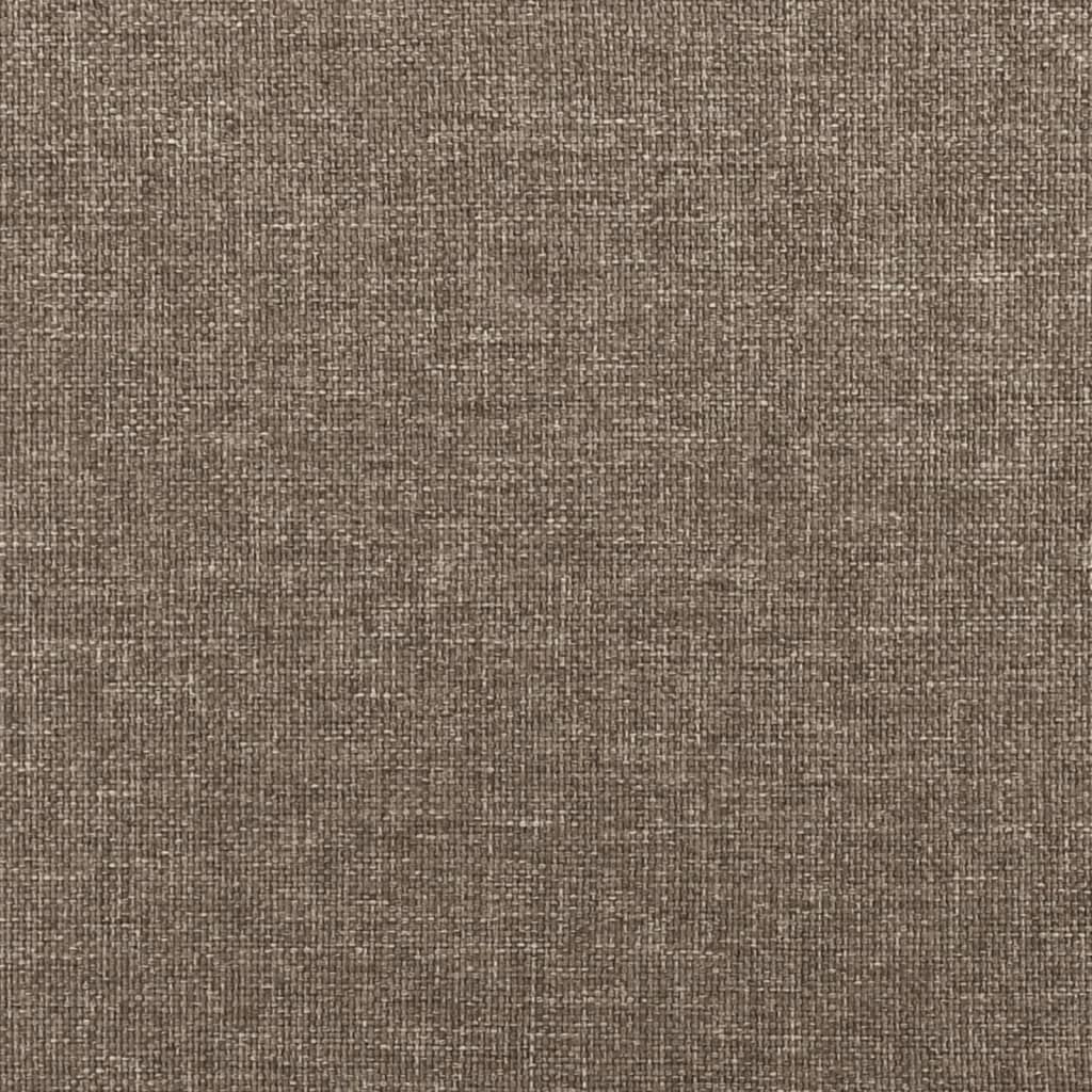 Cadre de lit sans matelas en tissu taupe pour la chambre, 160 × 200 cm - 8