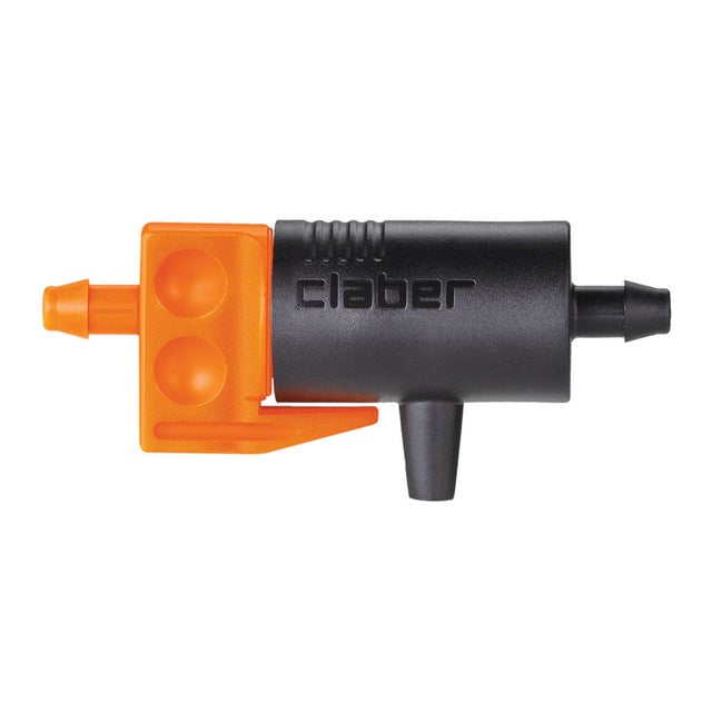 Claber Goutteur en ligne de 0-6 l/h, réglable pour système d'arrosage goutte à goutte