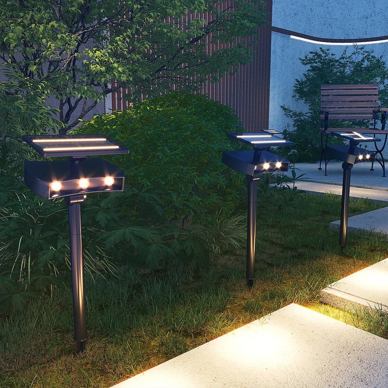 Kinkiet solarny i reflektor 2 w 1 - Wys. 50 cm - BAHRI