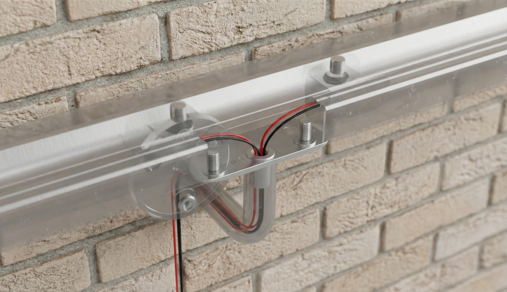 Main courante d'escalier en acier inoxydableCOULEUR NOIRE avec LED - 4,5 mètres - 4