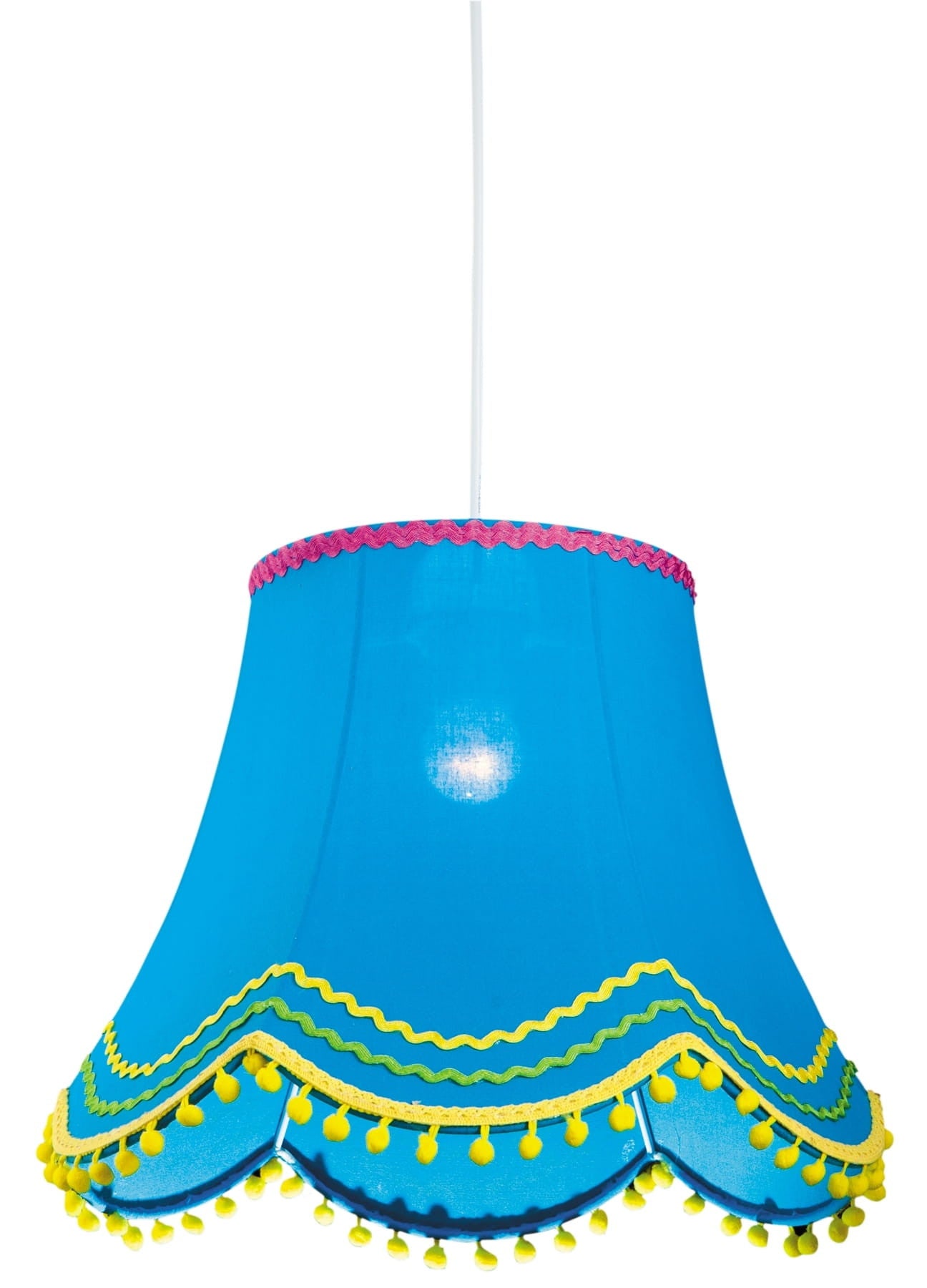 Lampa wisząca ARLEKIN biało-niebieska 1 x E27 x 60W wym: 90 x 35 x 35 cm Candellux