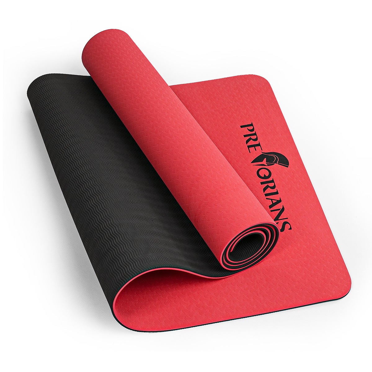 Mata do ćwiczeń gimnastycznych mata do jogi fitness czarno-czerwona Be-active.pl