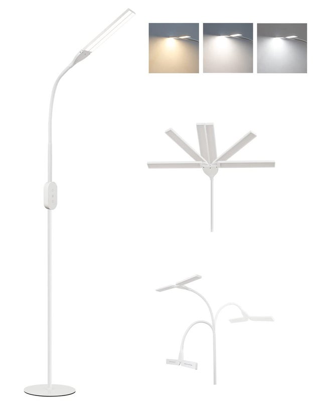 NETTLIFE Lampa podłogowa LED do salonu z możliwością ściemniania - 158CM Nowoczesna, regulowana, dotykowa lampa podłogowa 9W