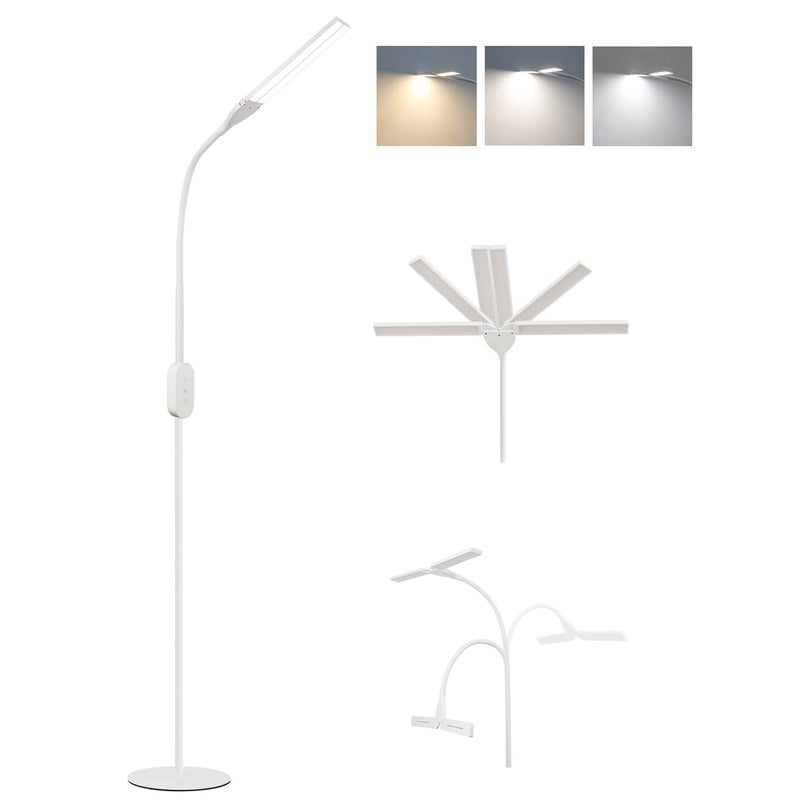NETTLIFE Lampa podłogowa LED do salonu z możliwością ściemniania - 158CM Nowoczesna, regulowana, dotykowa lampa podłogowa 9W