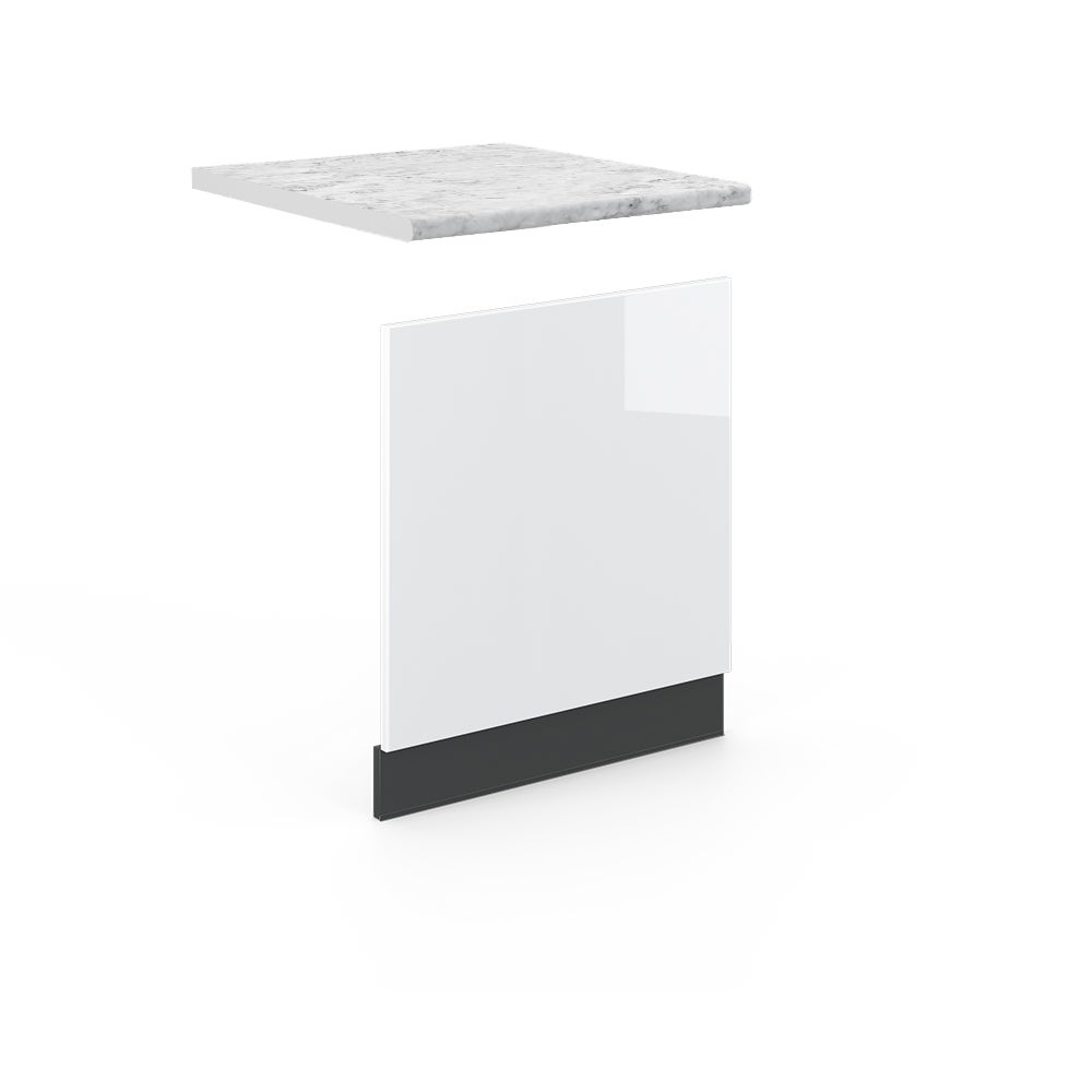 Vicco Panel przedni Fame-Line, Biały wysoki połysk, 60 cm , BP Marmur