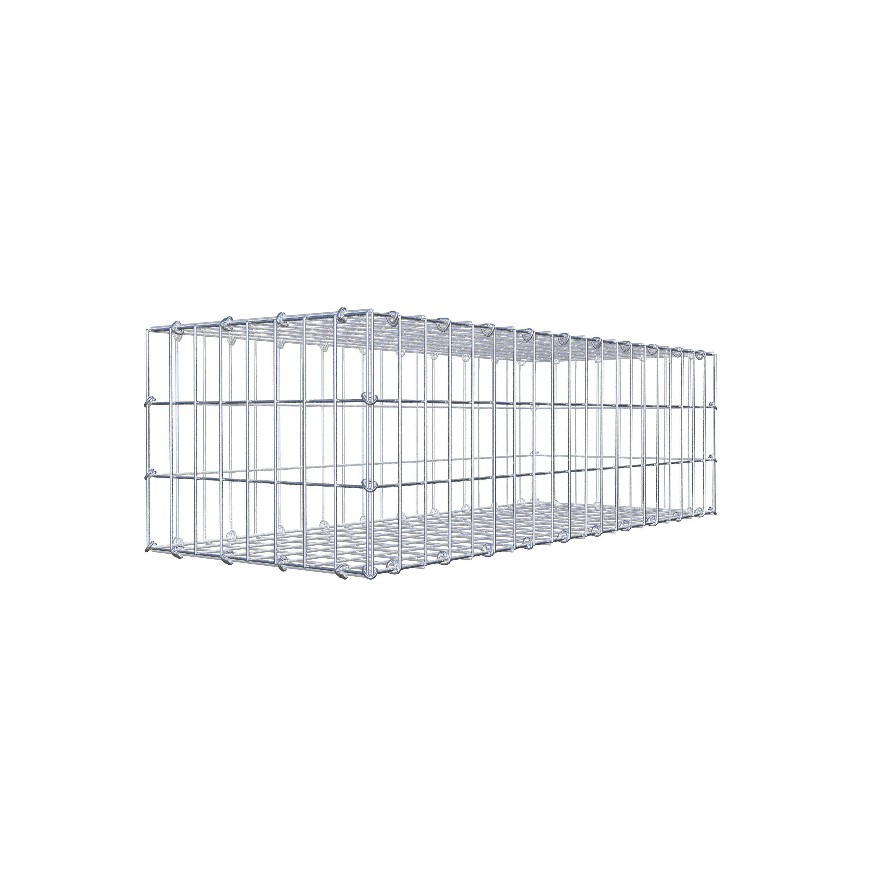 Gavión de acero galvanizado 100x30x40cm (LxAxP), malla 5 x 10cm, Anillo en C, jaula metálica para muro o jardín - 6