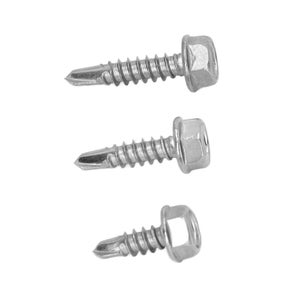 Viti Autofilettanti Acciaio Inox 304 - Testa Bombata Esagonale Con Rondella - Metriche M3-M8