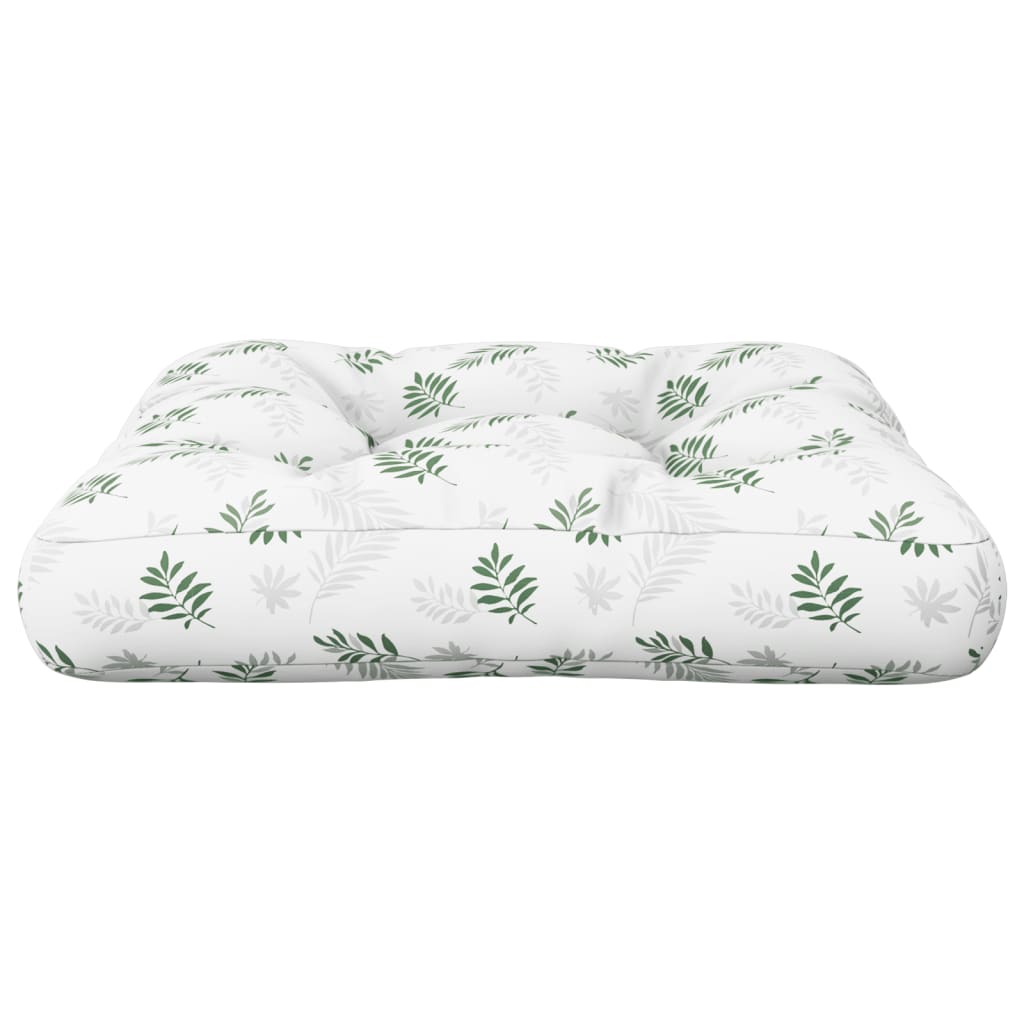 Cojín para palé - 100% poliéster - Estampado de hojas - 60x60x12cm ...