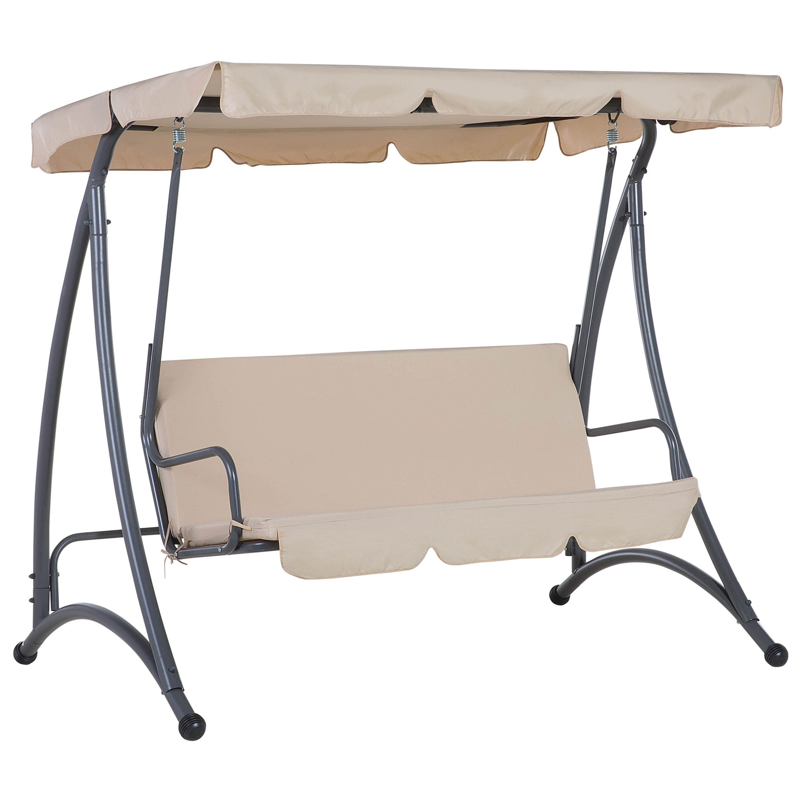 Balancelle de jardin TEMPLE Métal Beige sable | Leroy Merlin