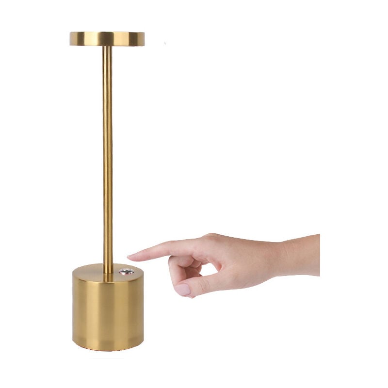 Lampa biurkowa LED, ładowanie bezprzewodowe, 1800mAh, 3 temperatury barwowe, odpowiednia do szafki nocnej, na camping, do wnętrz, do restauracji