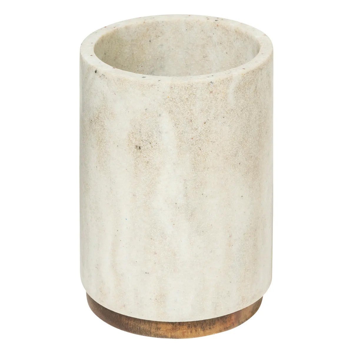 Kubek łazienkowy Como 5five Simply Smart beżowy trawertynowy 7x10,5 cm 1 szt.