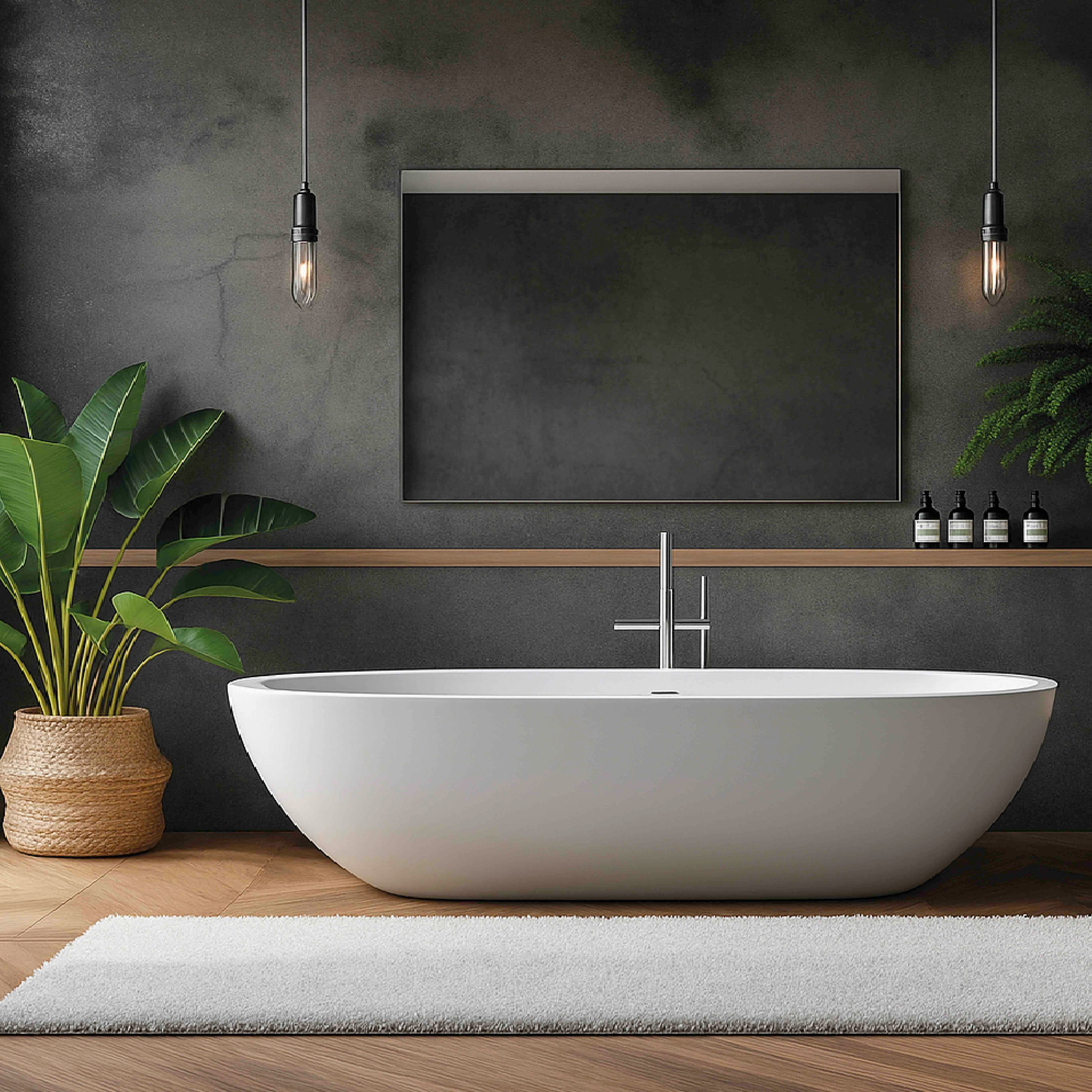 Miroir simple de salle de bain 80 cm-Jindoli - 9