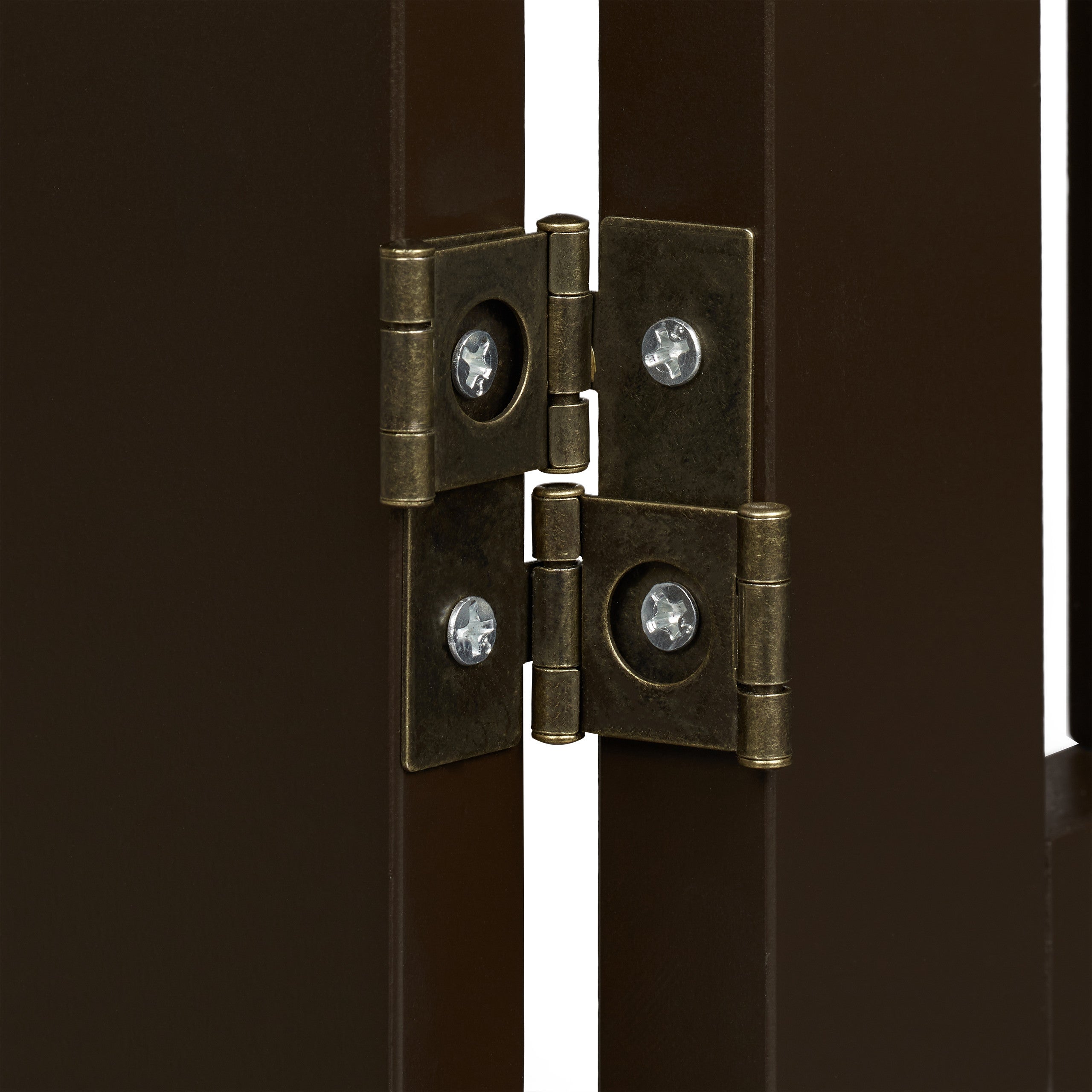 Barrière de sécurité pour chiens à 4 panneaux, pliable et autoportante, 70 x 206 cm, avec pieds, MDF marron, Relaxdays - 7