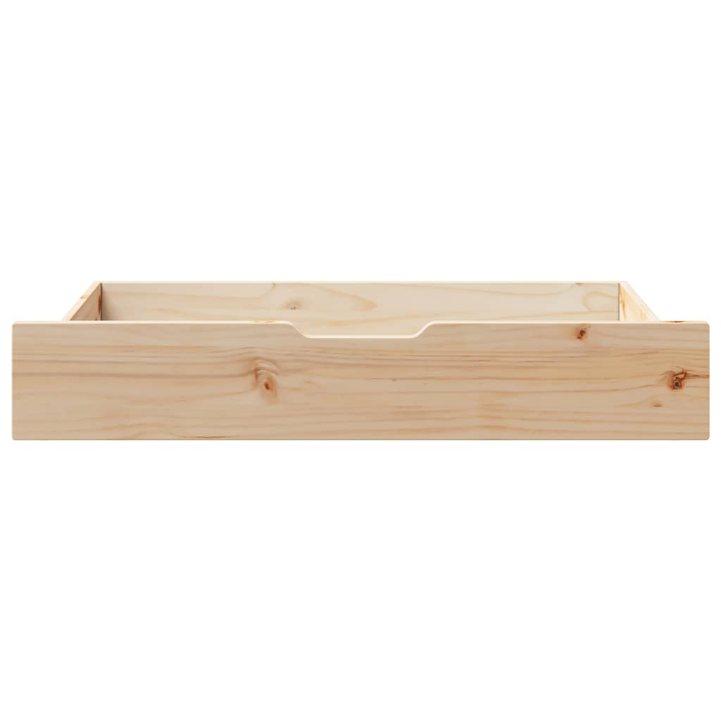 Tiroirs sous le lit avec roulettes 2 pcs 90x55x17 cm pin massif - 3