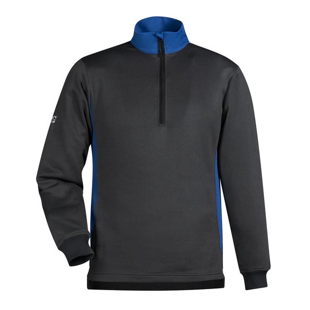 Sweat-shirt col zippé dos rallongé Puma Work Wear Gris / Bleu Roi 5XL