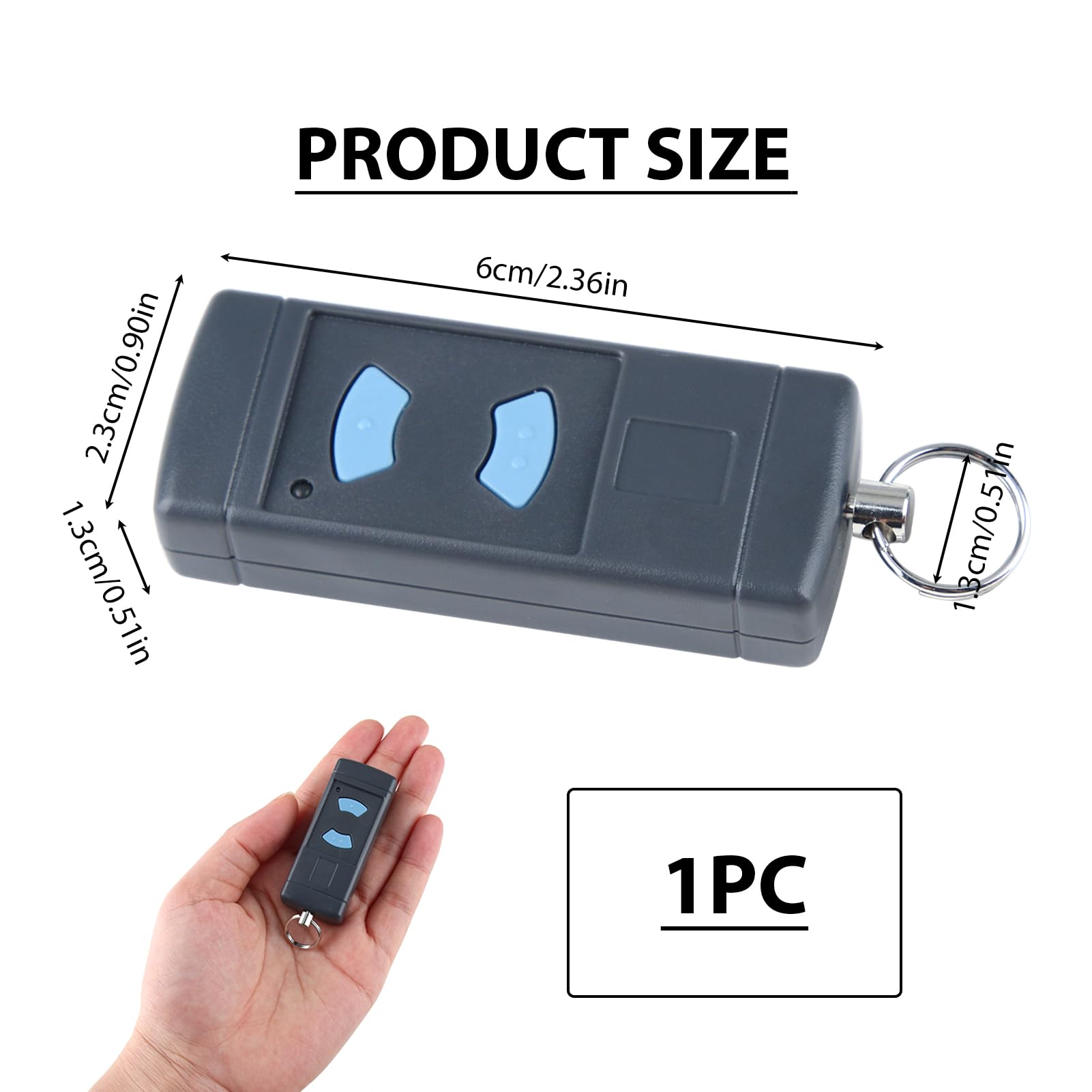 Telecomando Garage 868 MHz 4 Canali – Sostitutivo Per HSE4-868-BS, HS2-868-BS, Compatibile Con SupraMatic ProMatic E BiSecur (2 Pezzi)
