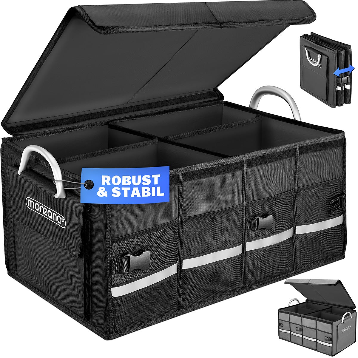 Organisateur De Coffre De Voiture, Multipurpose Pliables Sac De Rangement Voiture Coffre Rangement Voiture Noir 78918650