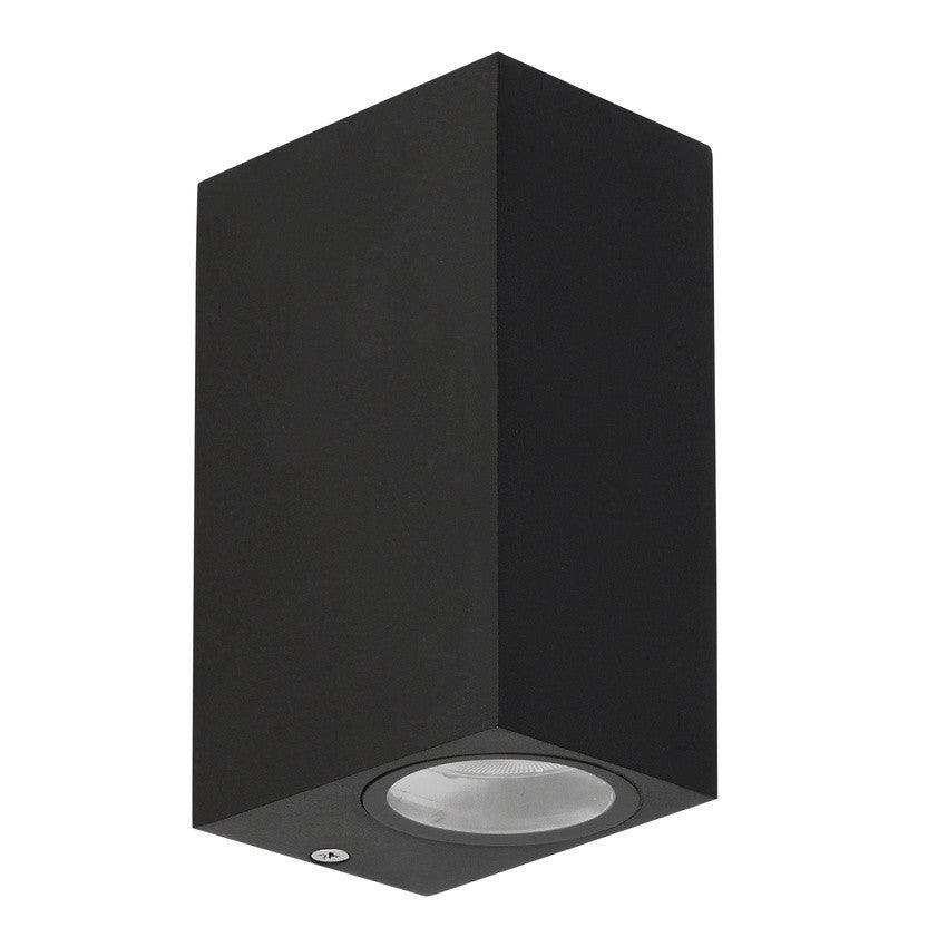 Kinkiet zewnętrzny Nerium czarny 2xGU10x35W wym:15x9x6,5cm IP44 Candellux