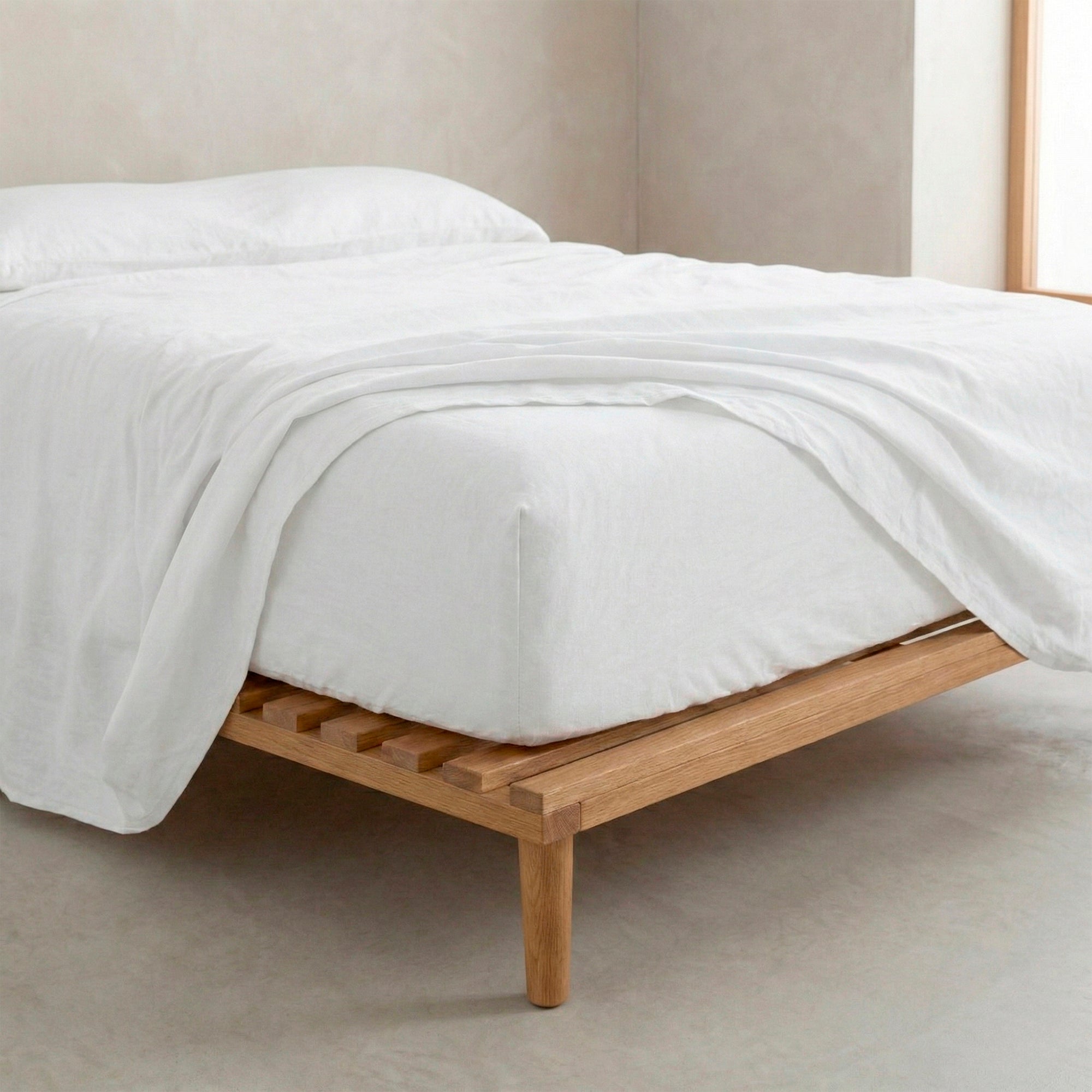 Basic Drap-housse Blanc 105x200 - 4