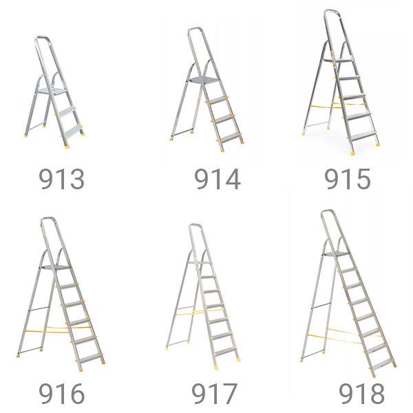 Escabeau 7 marches - Hauteur max. de travail 3.41m - 917 - 5