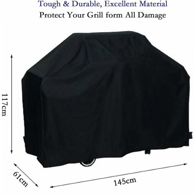 Copertura per griglia per barbecue Copertura per barbecue durevole in tessuto Oxford 210D Copertura per griglia antipolvere impermeabile resistente per giardino esterno  15