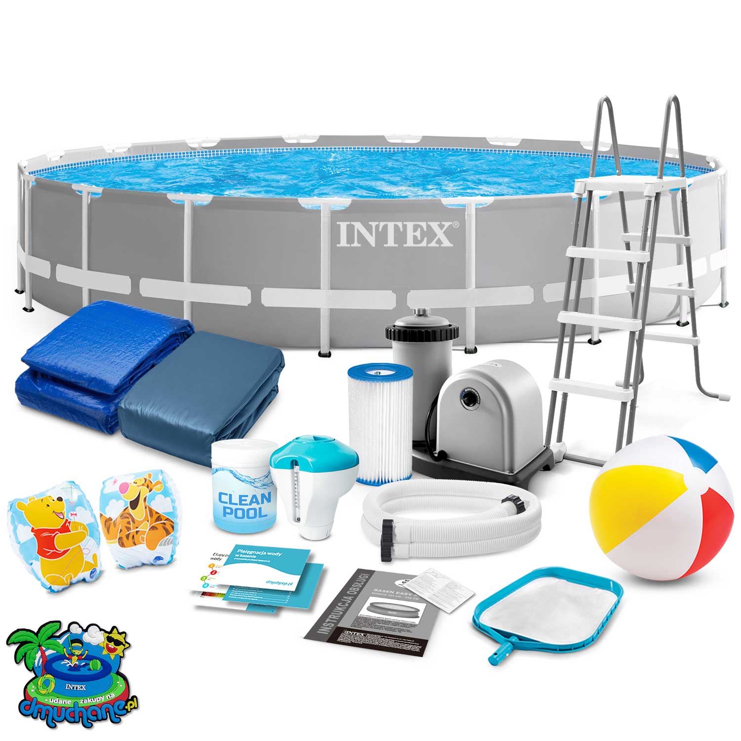 Basen stelażowy ogrodowy Intex 549x122 zestaw 18w1 26732