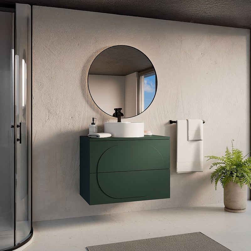 Szafka łazienkowa wisząca - Zielona - 80 cm - VUTOMA