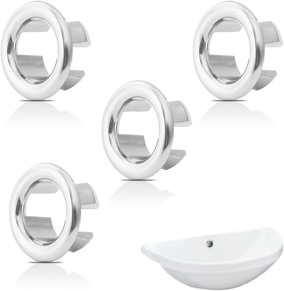 3 Anelli Copri Troppopieno Per Lavello | Cromati | Diametro 22-24mm | Facili Da Installare | Per Bagno E Cucina - Foto 10