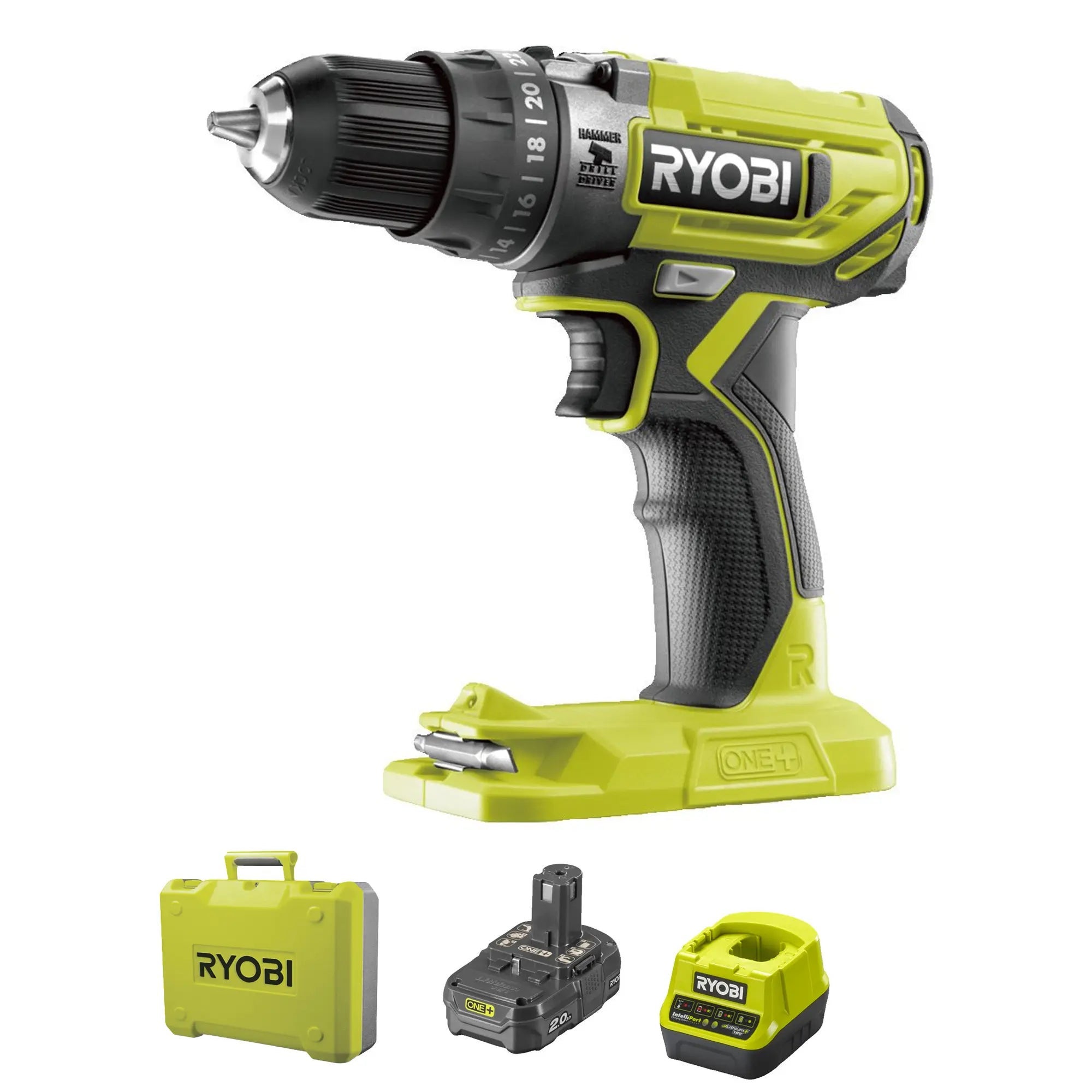 Perceuse Visseuse à Percussion RYOBI ONE+ 18V - Lot Avec 2 Batteries