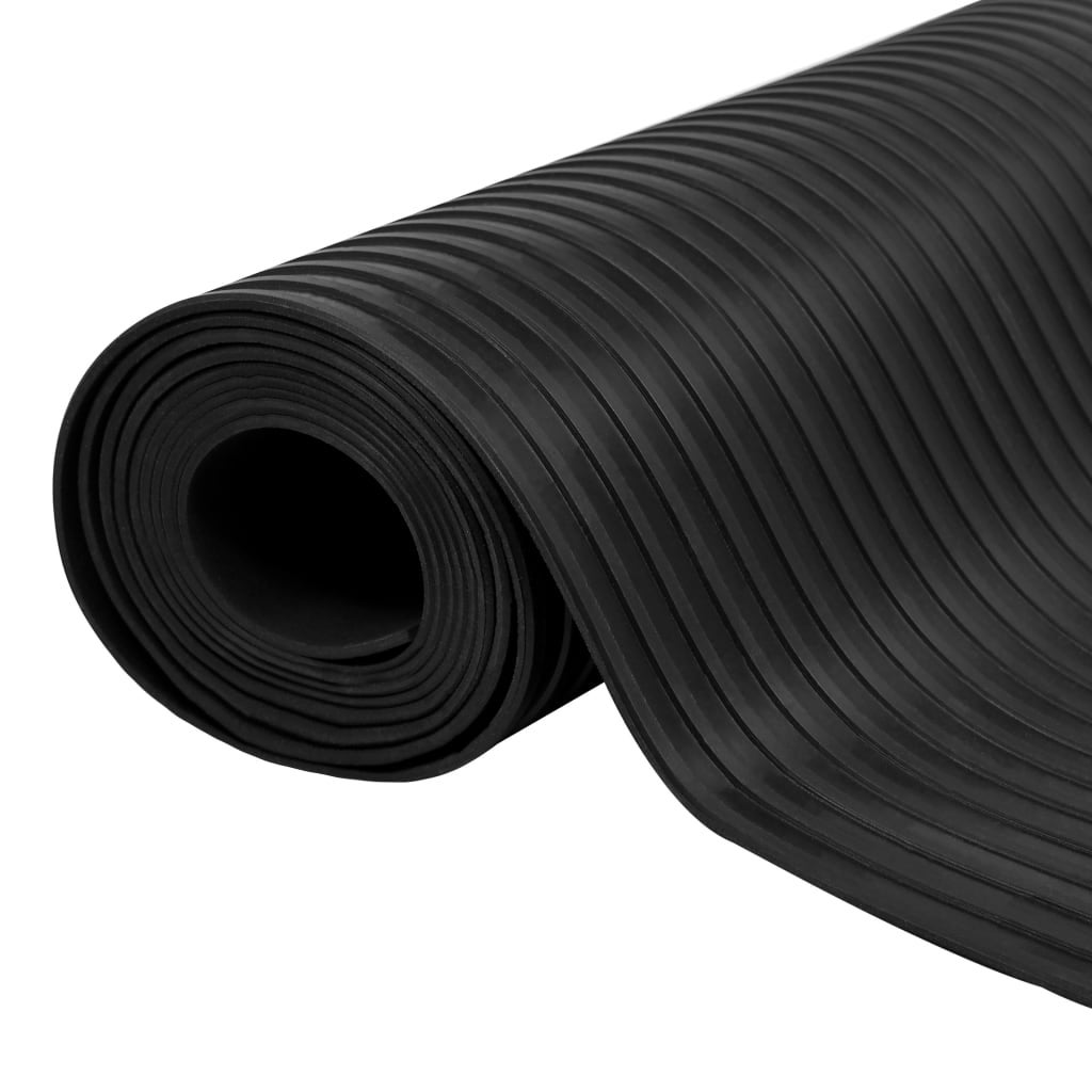Vidaxl alfombrilla de goma antideslizante 1,5x4 m 3 mm acanalado ancho