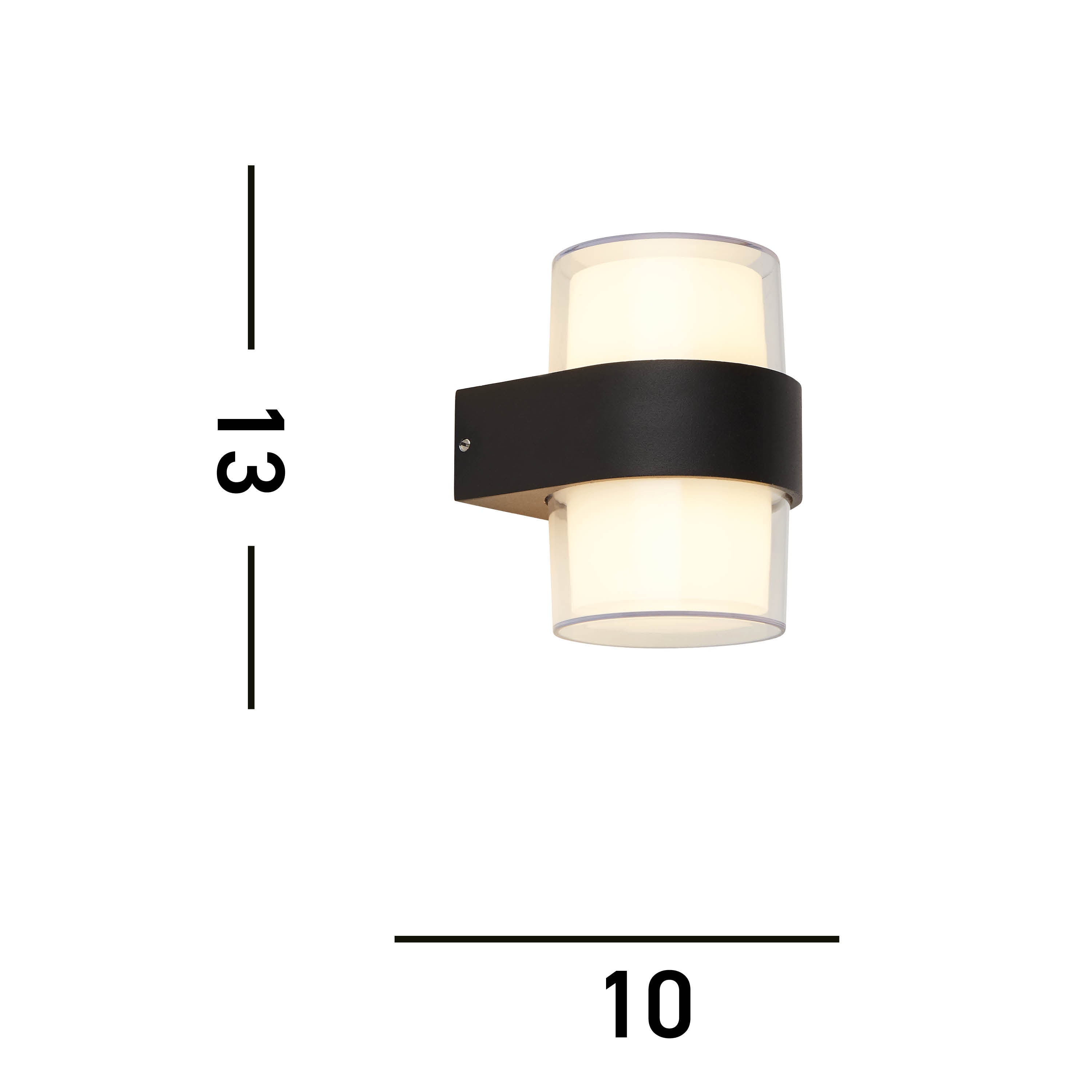 Applique extérieur à led haut et bas 2 ampoules - 3