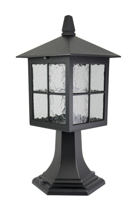Lampa ogrodowa stojąca Wenecja czarna 1xE27x60W IP43 wym: 45 x 18,5 x 18,5 cm aluminium SU-MA