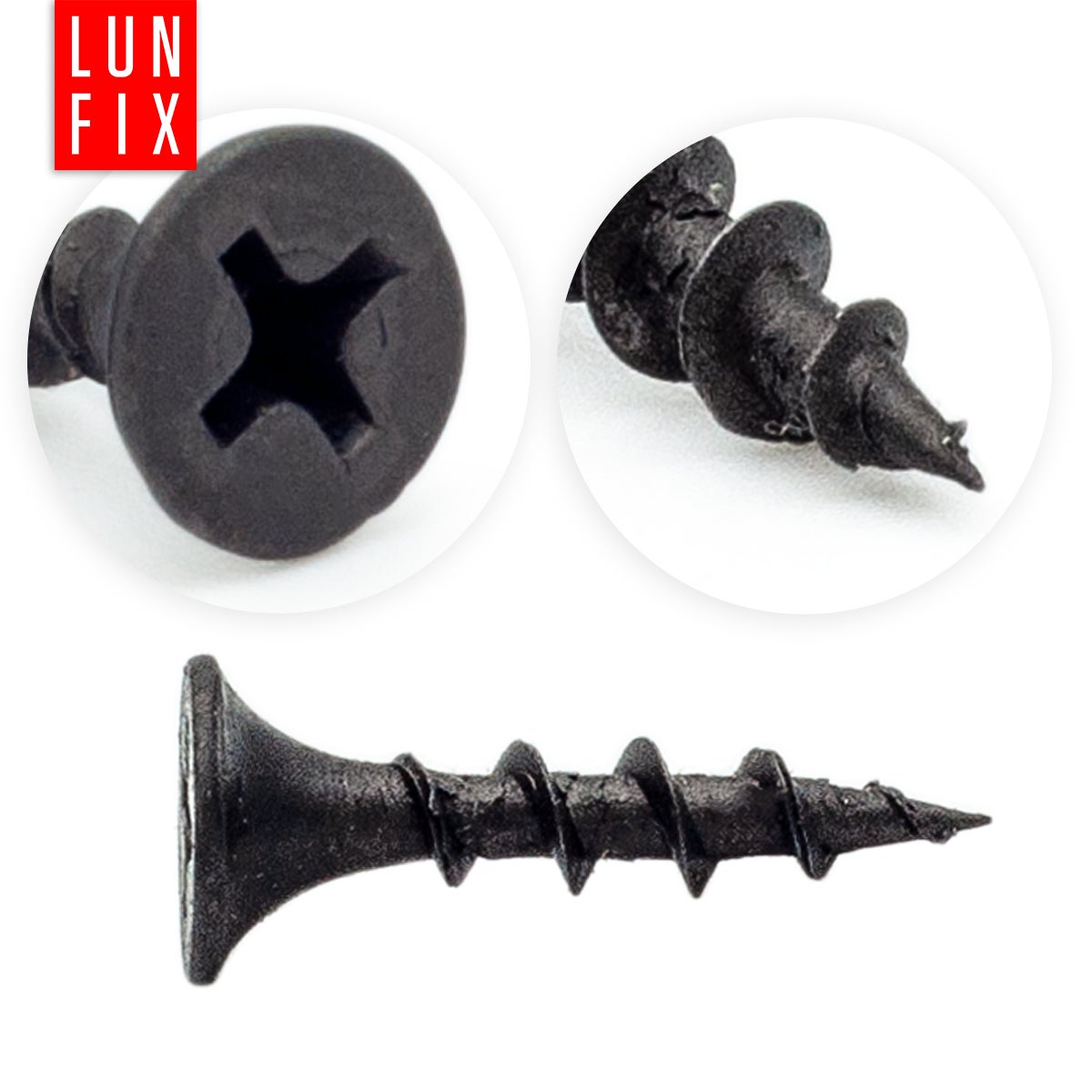Wkręty do kartongipsu do drewna 3,5x19mm 1000szt. - 5