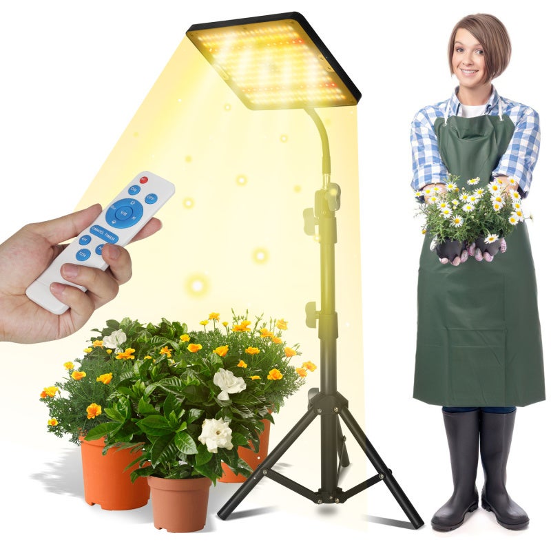Pełnospektralna lampa do uprawy roślin, elastyczna 360° z regulowanym ramieniem (77-133 cm)