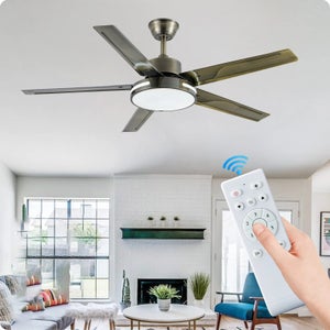Ventilatore da soffitto da 100 cm con luce, telecomando/controllo APP