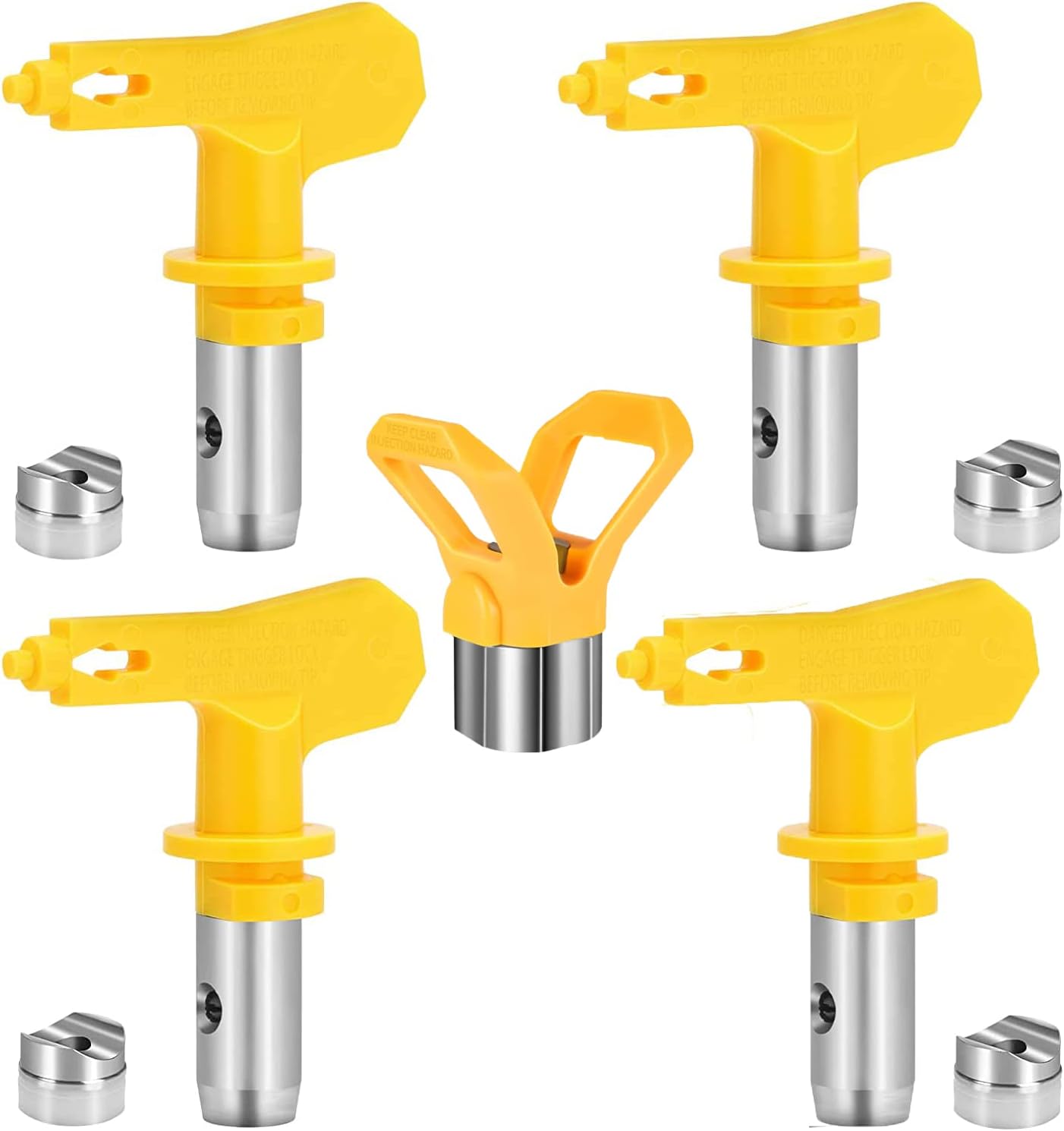 4-częściowa dysza natryskowa bezpowietrzna, dysza bezpowietrzna do pistoletu lakierniczego wysokociśnieniowego (typ 215 311 317 517)