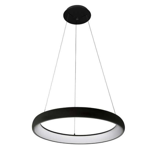 Lampa wisząca świecąca obręcz LED Alessia 50W biała neutralna 2750lm metal czarna wym:120x61x61cm IP20 Italux