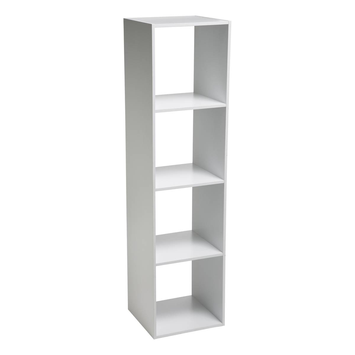 5five Scaffale A Colonna Mix N Modul – 3 Scomparti Quadrati Bianco, Ripiani In Legno