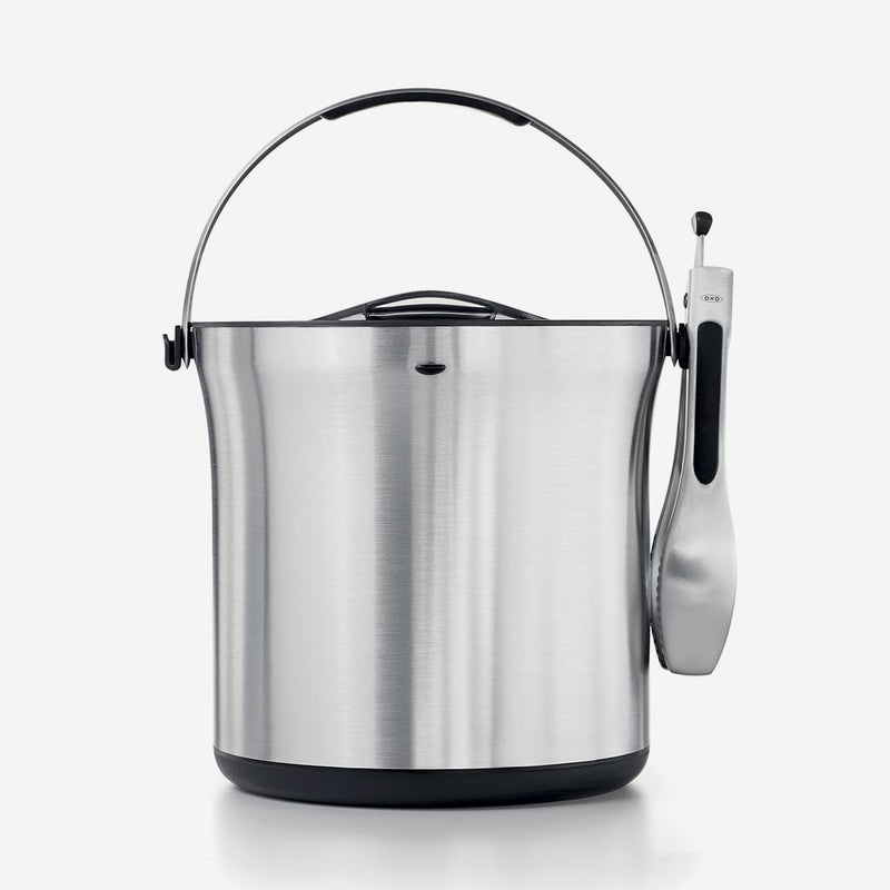 Фото - Харчовий контейнер Oxo wiaderko na lód ze szczypcami Steel Good Grips