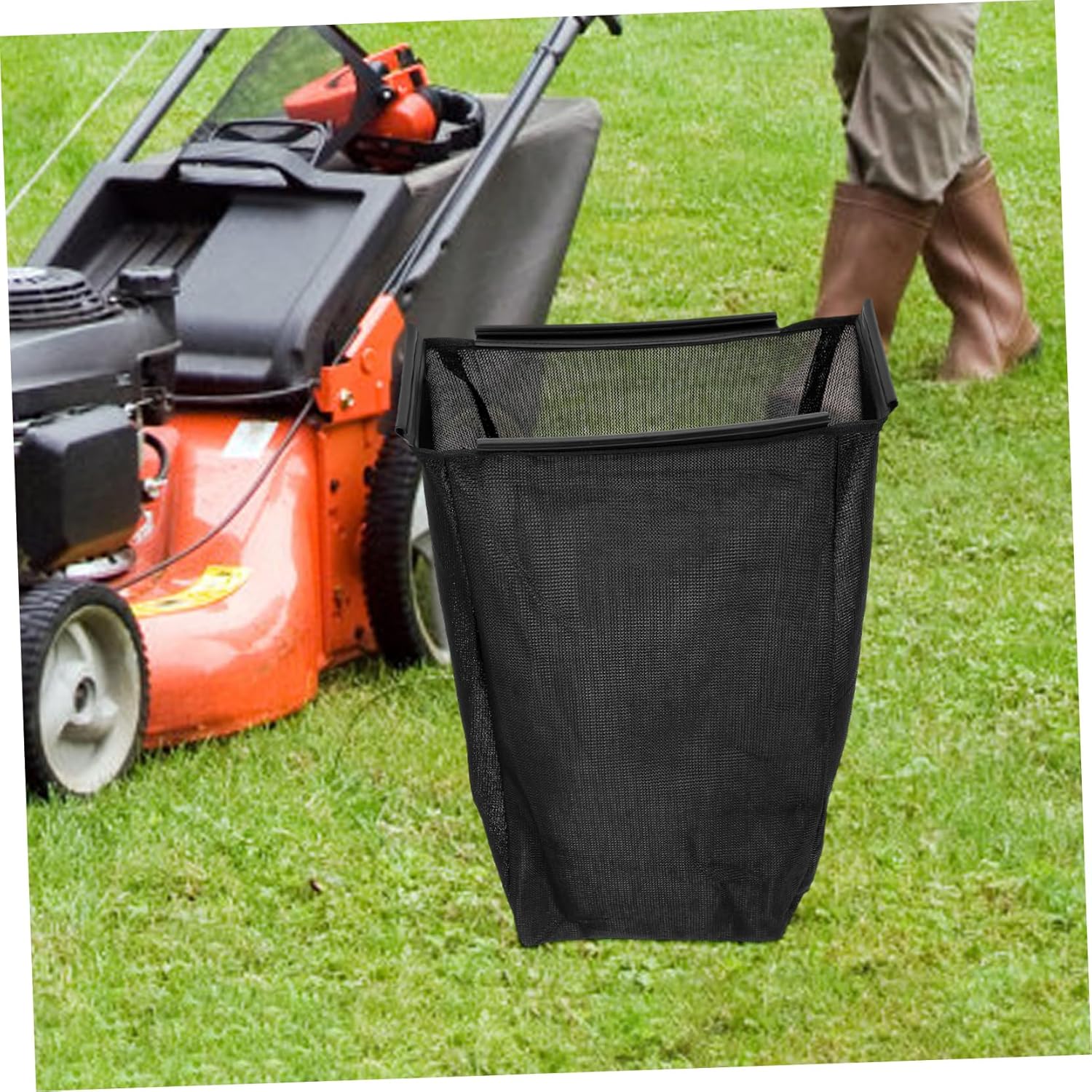 FUNOMOCYA Grass For Lawnmower Large Leaf Tractor Accessories Lawn Pickup Grass Lawn Mower Grass Braid Nylon Black - 4
