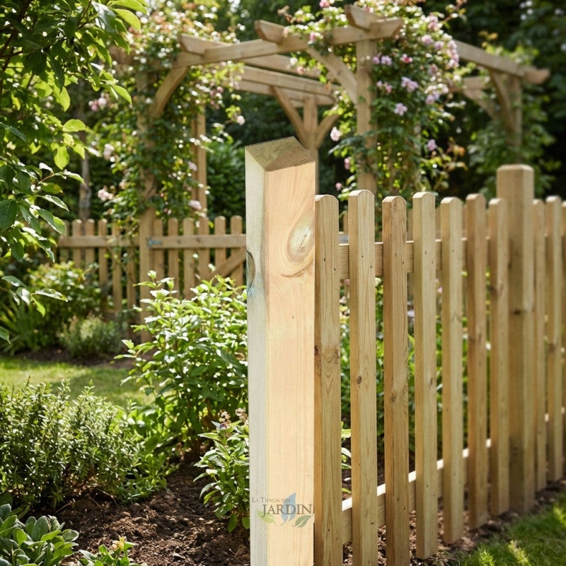 Tuteur carré en bois 300 x 7 x 7 cm | Tuteurs en pin sans pointe | Poteaux pour clôtures, pergolas, jardins et plantes - 4